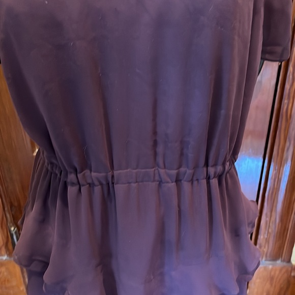 Madewell Purple and Black Ruffle Dress (Size 12) - Picture 3 of 13